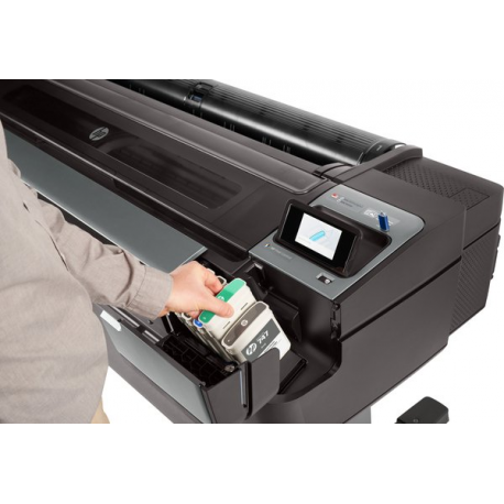 HP DesignJet Z9+dr PostScript - 44" large-format printer - colour - ink-jet - Roll (111.8 cm) - 2400 x 1200 dpi - up to 73.9 sq.m / hour (mono)  /  up to 73.9 sq.m / hour (colour) - capacity: 2 rolls - Gigabit LAN, USB host - cutter - 18