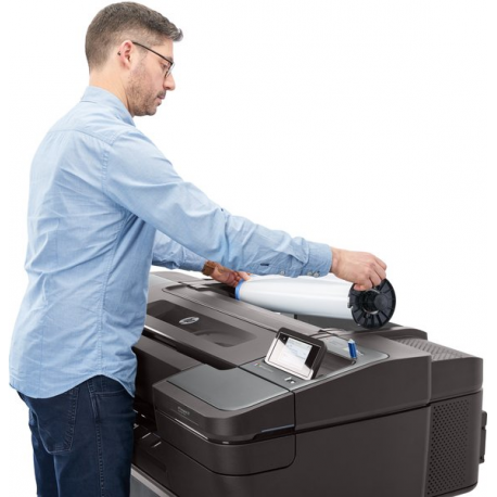 HP DesignJet Z9+dr PostScript - 44" large-format printer - colour - ink-jet - Roll (111.8 cm) - 2400 x 1200 dpi - up to 73.9 sq.m / hour (mono)  /  up to 73.9 sq.m / hour (colour) - capacity: 2 rolls - Gigabit LAN, USB host - cutter - 30