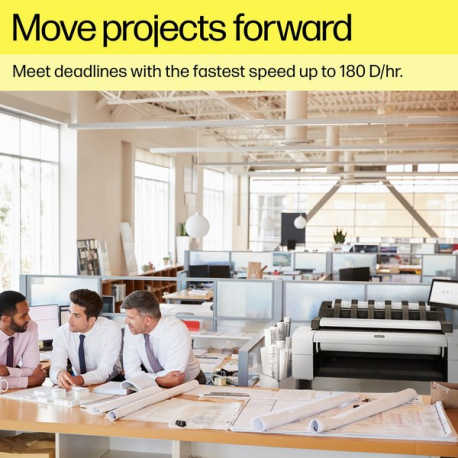 HP DesignJet T1600 - 36" large-format printer - colour - ink-jet - Roll (91.4 cm x 91.4 m), 914 x 1219 mm - 2400 x 1200 dpi - up to 0.32 min / page (mono)  /  up to 0.32 min / page (colour) - capacity: 1 roll - Gigabit LAN - cutter - 9