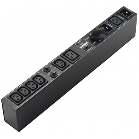 PowerWalker MBS - Bypass switch (rack-mountable) - AC 208 / 220 / 230 / 240 V - output connectors: 6 - 19" - black - 3
