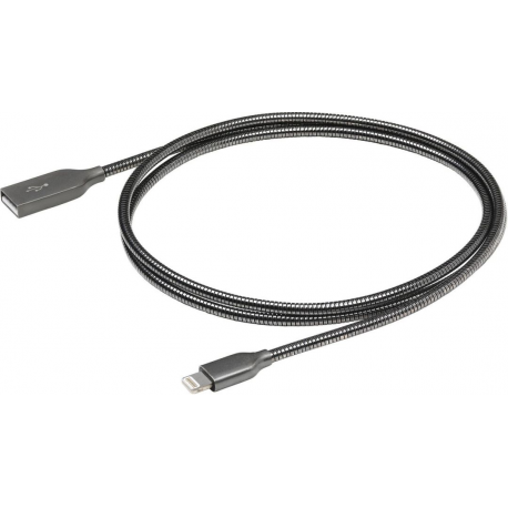eSTUFF - Lightning cable - Lightning male to USB male - 1.5 m - grey, steel - for Apple iPad / iPhone / iPod (Lightning) - 6