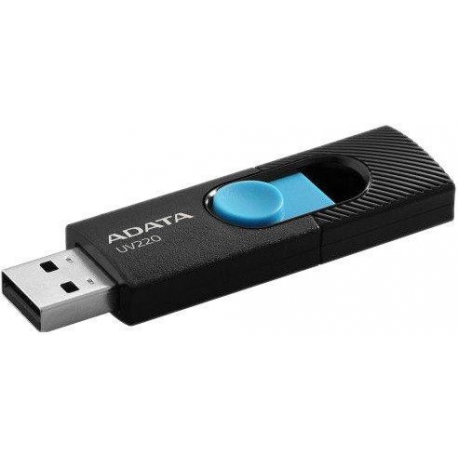 ADATA UV220 - USB flash drive - 64 GB - USB 2.0 - black/blue - 4