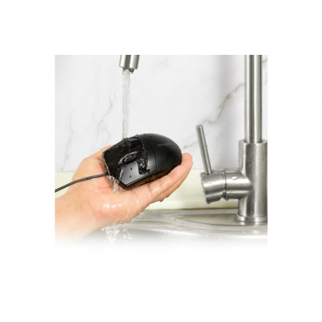Kensington Pro Fit Washable Wired Mouse - Mouse - right and left-handed - optical - 3 buttons - wired - USB - 15