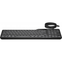 HP 400 - Keyboard - multi-device, compact, 2-zone layout, low profile key travel, 12 programmable buttons - compact - backlit - USB - black