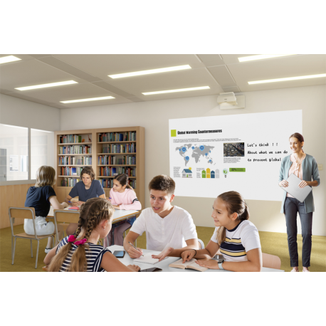 Epson EB-760WI - 3LCD projector - 4100 lumens (white) - 4100 lumens (colour) - WXGA (1280 x 800) - 16:10 - ultra short-throw lens - 802.11a / b / g / n / ac wireless / LAN / Miracast - white - 10