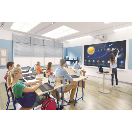 Epson EB-760WI - 3LCD projector - 4100 lumens (white) - 4100 lumens (colour) - WXGA (1280 x 800) - 16:10 - ultra short-throw lens - 802.11a / b / g / n / ac wireless / LAN / Miracast - white - 11