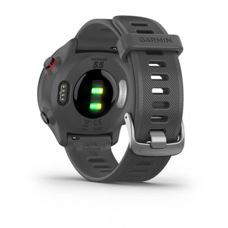 Garmin Forerunner 55 - Sport watch with band - silicone - display 1.04" - Bluetooth, ANT+ - 37 g - monterra grey - 8