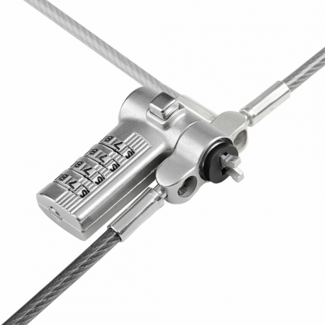 StarTech.com 25-Pack Laptop Lock, Compatible w / Noble Wedge / Nano / K-Slot - Security cable lock - silver, black - 2 m - TAA Compliant (pack of 25) - 5