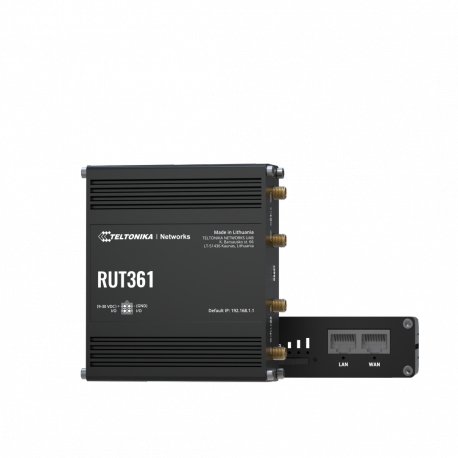 Teltonika RUT361 - Wireless router - WWAN 2.4 GHz - 3G, 4G - DIN rail mountable, wall-mountable, surface-mountable - 5