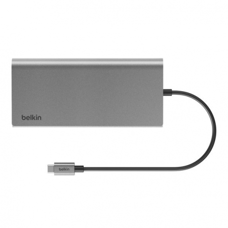 Belkin CONNECT 8-in-1 Dual Display Core Hub - Docking station - USB-C - 2 x HDMI - 1GbE - 3