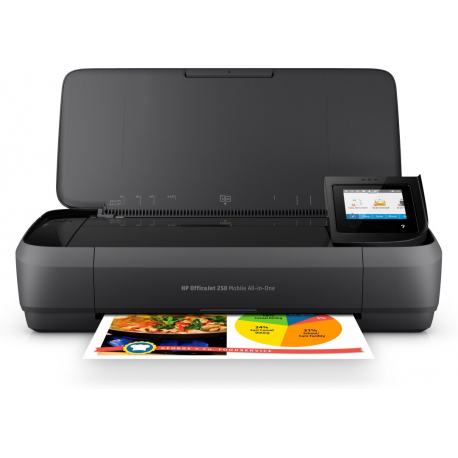 HP Officejet 250 Mobile All-in-One - Multifunction printer - colour - ink-jet - Legal (216 x 356 mm) (original) - A4 / Legal (media) - up to 8 ppm (copying) - up to 10 ppm (printing) - 50 sheets - USB 2.0, Wi-Fi(n), USB 2.0 host, Bluetooth - 3