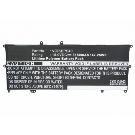 CoreParts - Laptop battery - lithium polymer - 3150 mAh - 47.3 Wh - black - for Sony VAIO Fit 14A - 0
