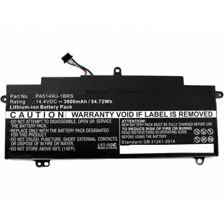 CoreParts - Laptop battery - Lithium Ion - 3800 mAh - 54.7 Wh - black - for Dynabook Toshiba Tecra Z40 - 0