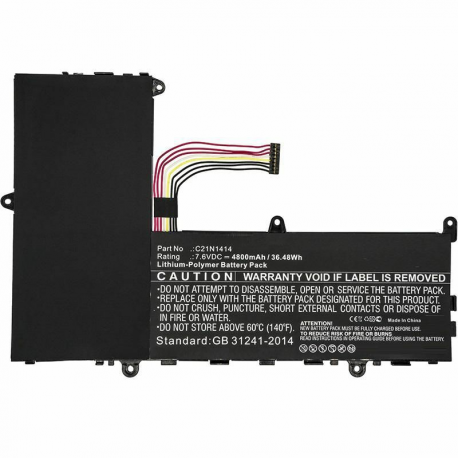 CoreParts - Laptop battery - lithium polymer - 4800 mAh - 36.5 Wh - black - for ASUS EeeBook X205TA - 0