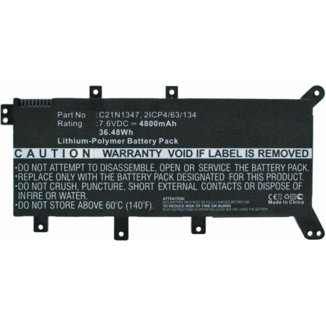 CoreParts - Laptop battery - lithium polymer - 4800 mAh - 36.5 Wh - black - for ASUS A555LA; A555LB; A555LD; A555LF; A555LJ; A555LN - 4