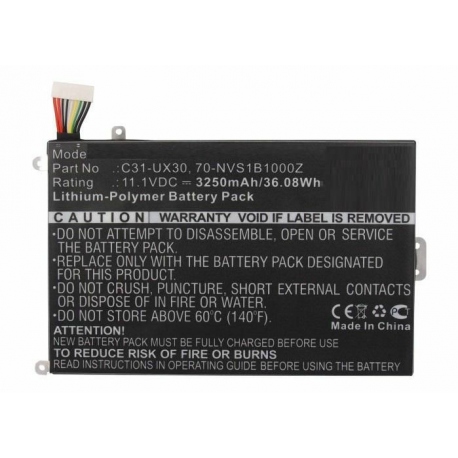 CoreParts - Laptop battery - lithium polymer - 3250 mAh - 36.1 Wh - black - for ASUS UX30 - 0