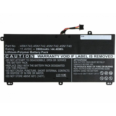 CoreParts - Laptop battery - lithium polymer - 3900 mAh - 44.5 Wh - black - for Lenovo ThinkPad P50s 20FK, 20FL; T550 20CJ, 20CK; T560 20FH, 20FJ; W550s 20E1, 20E2 - 0