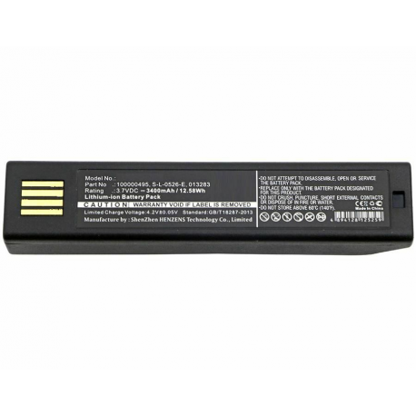 CoreParts - Barcode reader battery (equivalent to: Honeywell 013283, Honeywell 100000495, Honeywell 50121527-002, Honeywell HO48L1-G, Honeywell S-L-0526-E, Honeywell GRANIT 1911I, Honeywell VOYAGER 1202, Honeywell XENON 1902, Honeywell XENON 1902GHD, Honeywell XENON 3820, Honeywell XENON 3820I, Honeywell XENON 4820, Honeywell XENON 4820I, Honeywell XENON 5620, Honeywell XENON 6320) - Lithium Ion - 3400 mAh - 13 Wh - black - for Honeywell 3820, 4820, Direct Part Mark 6320; IMAGETEAM 3820, 4820; Xenon 1902 - 0