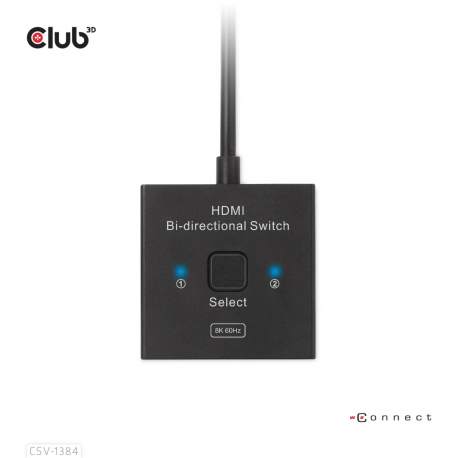 Club 3D CSV-1384 - Video / audio switch - 2-in-1, bi-directional - 2 x HDMI - desktop - 3