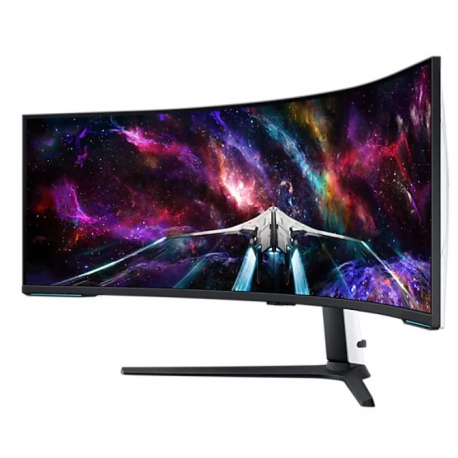 Samsung Odyssey Neo G9 S57CG954NU - G95NC Series - QLED monitor - gaming - curved - 57" - 7680 x 2160 Dual UHD @ 240 Hz - VA - 1000 cd / m² - 2500:1 - DisplayHDR 1000 - 1 ms - 3xHDMI, DisplayPort - black, white - 1