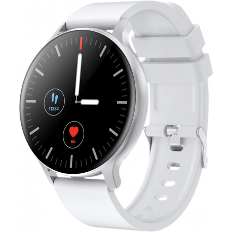 Canyon SW-68 - Metal - smart watch with strap - silicone - display 1.28" - 64 MB - Bluetooth - 50.6 g - white - 0