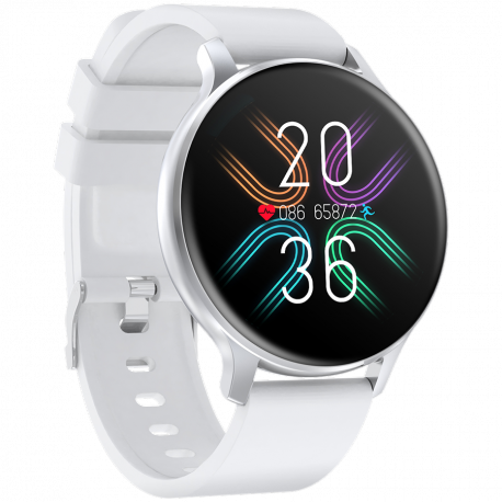 Canyon SW-68 - Metal - smart watch with strap - silicone - display 1.28" - 64 MB - Bluetooth - 50.6 g - white - 2