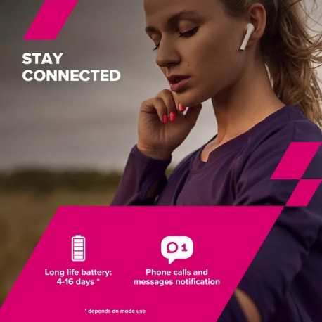 Canyon SW-68 - Metal - smart watch with strap - silicone - display 1.28" - 64 MB - Bluetooth - 50.6 g - white - 8