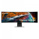 Samsung Odyssey OLED G9 S49CG954SU - G95SC Series - OLED monitor - Smart - gaming - curved - 49" - 5120 x 1440 UWQHD @ 240 Hz - 250 cd / m² - 1000000:1 - DisplayHDR 400 True Black - 0.03 ms - 2xUSB-C, Mini DisplayPort, Micro HDMI, HDMI - speakers - silver