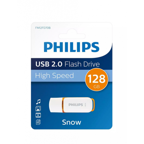 Philips FM12FD70B Snow edition 2.0 - USB flash drive - 128 GB - USB 2.0 - snow white - 4