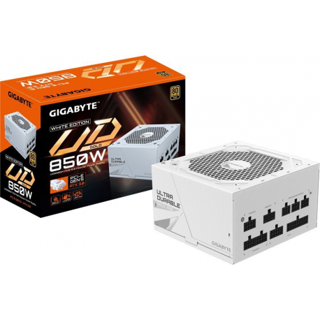Gigabyte UD850GM PG5W - Power supply (internal) - ATX12V 3.0 - 80 PLUS Gold - AC 100-240 V - 850 Watt - active PFC - 1