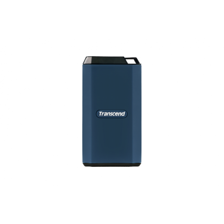 Transcend ESD410C - SSD - encrypted - 4 TB - external (portable) - USB (USB-C connector) - 256-bit AES - dark blue - 0