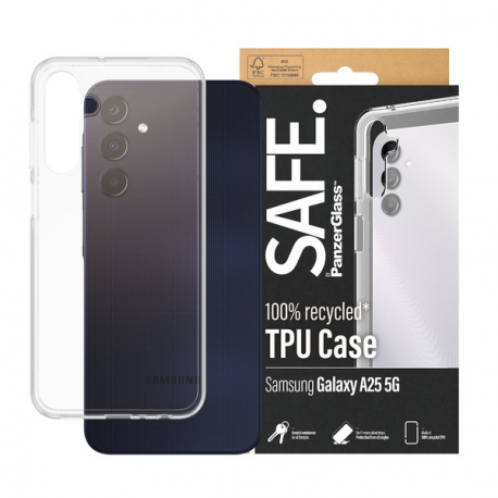 SAFE. by PanzerGlass - Back cover for mobile phone - self-healing TPU - transparent - for Samsung Galaxy A25 - 1