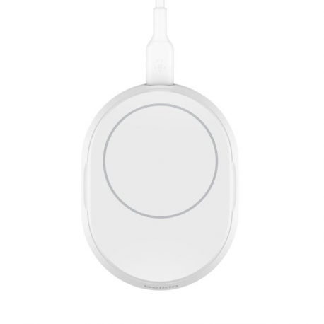 Belkin BoostCharge Pro - Wireless charging stand - magnetic + AC power adapter - 15 Watt - white - 1