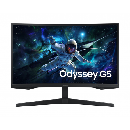 Samsung Odyssey G5 S27CG552EU - G55C Series - LED monitor - gaming - curved - 27" - 2560 x 1440 QHD @ 165 Hz - VA - 300 cd / m² - 2500:1 - HDR10 - 1 ms - HDMI, DisplayPort - black - 2