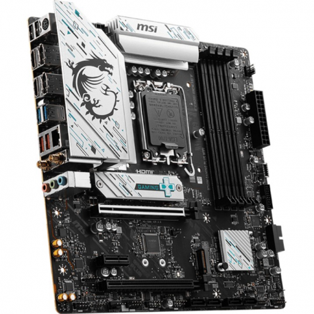MSI B760M GAMING PLUS WIFI - Motherboard - micro ATX - LGA1700 Socket - B760 Chipset - USB 3.2 Gen 1, USB 3.2 Gen 2, USB-C 3.2 Gen 1 - 2.5 Gigabit LAN, Bluetooth, Wi-Fi - onboard graphics (CPU required) - HD Audio (8-channel) - 4