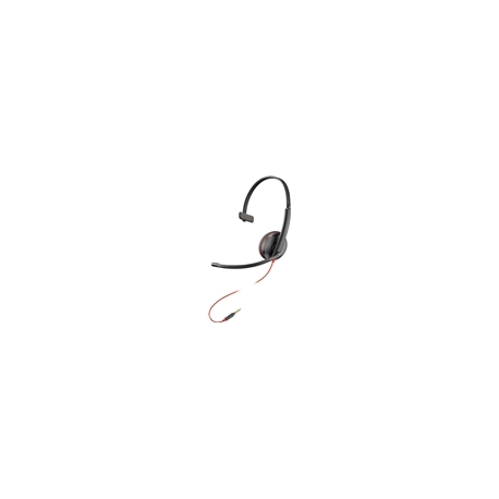 Poly Blackwire 3215 - Blackwire 3200 Series - headset - on-ear - wired - active noise cancelling - 3.5 mm jack, USB-C - black - Certified for Skype for Business, Avaya Certified, Cisco Jabber Certified, UC certified - 0