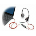 Poly Blackwire 3225 - Blackwire 3200 Series - headset - on-ear - wired - active noise cancelling - 3.5 mm jack, USB-C - black - Certified for Skype for Business, Avaya Certified, Cisco Jabber Certified, UC certified