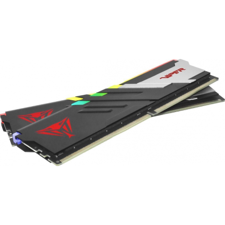 Patriot Viper Venom RGB DDR5 series - DDR5 - kit - 64 GB: 2 x 32 GB - DIMM 288-pin - 5200 MHz / PC5-41600 - CL40 - unbuffered - on-die ECC - silver, red, matte black - 9