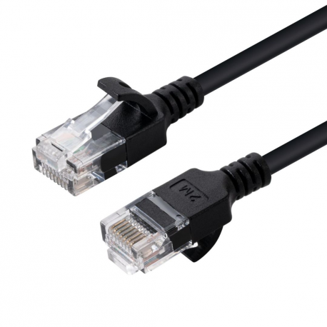 U/UTP CAT6 0.5M Black Slim - 2