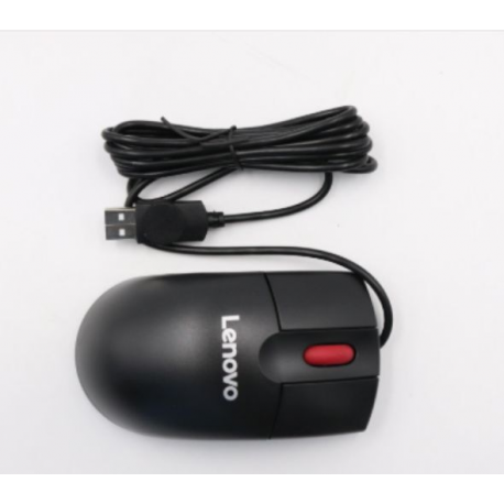 Lenovo - Mouse - right and left-handed - laser - 3 buttons - wired - USB - metallic black - ASM - for ThinkCentre M75q Gen 2; ThinkPad P14s Gen 2; T14 Gen 2; ThinkStation P330 Gen 2; P340 - 0