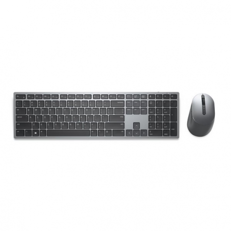 Dell Premier Multi-Device KM7321W - Keyboard and mouse set - wireless - 2.4 GHz, Bluetooth 5.0 - QWERTY - Spanish - titan grey - 0