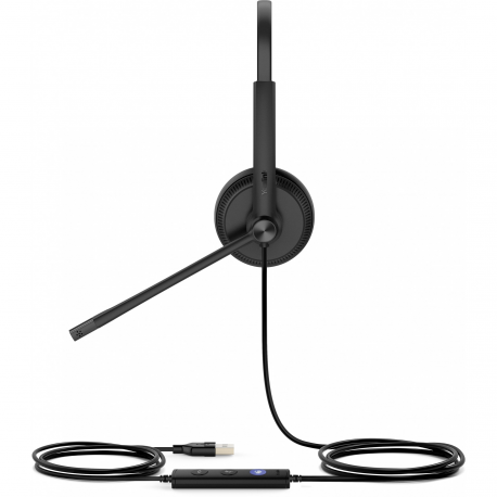 Yealink UH34 Dual Teams - Headset - on-ear - wired - USB - black - 2