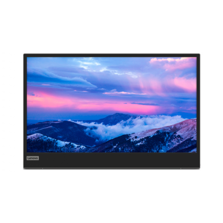 Lenovo L152 - LED monitor - 15.6" - portable - 1920 x 1080 Full HD (1080p) - IPS - 250 cd / m² - 1000:1 - 6 ms - 2xUSB-C - raven black - 3