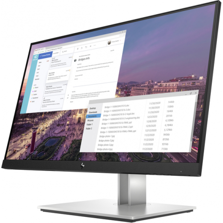 HP E23 G4 - E-Series - LED monitor - 23" - 1920 x 1080 Full HD (1080p) @ 60 Hz - IPS - 250 cd / m² - 1000:1 - 5 ms - HDMI, VGA, DisplayPort - black, silver - promo - for P / N: 5P6P8EA#ABU - 2