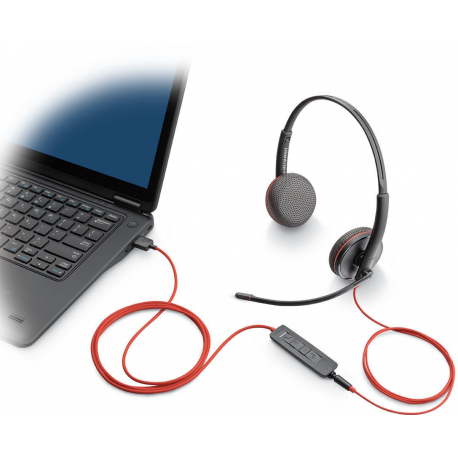 Poly Blackwire C3215 USB - 3200 Series - headset - on-ear - wired - USB, 3.5 mm jack - 1
