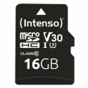 Intenso - Flash memory card (microSDHC to SD adapter included) - 16 GB - UHS Class 1  /  Class10 - microSDHC UHS-I