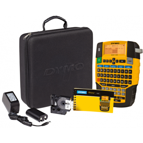 DYMO Rhino 4200 Kit - Labelmaker - B / W - thermal transfer - Roll (1.9 cm) - cutter - 1