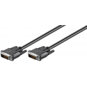 MicroConnect - DVI cable - dual link - DVI-D (M) to DVI-D (M) - 3 m - molded, thumbscrews - black