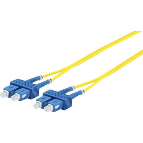 MicroConnect - Network cable - SC/PC single-mode (M) to SC/PC single-mode (M) - 1 m - fibre optic - 9 / 125 micron - OS2 - halogen-free - yellow - 0