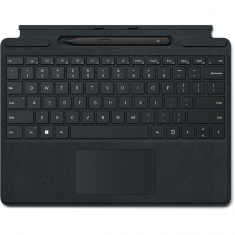 Microsoft Surface Pro Signature Keyboard - Keyboard - with touchpad, accelerometer, Surface Slim Pen 2 storage and charging tray - QWERTZ - German - black - commercial - with Slim Pen 2 - for Surface Pro 8 - 0